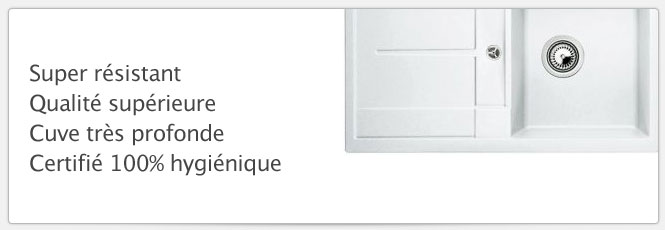 Evier Blancometra 45S Blanc parfait pour les appartements Evier Blancometra 45S Blanc idéal pour les petites cuisines
